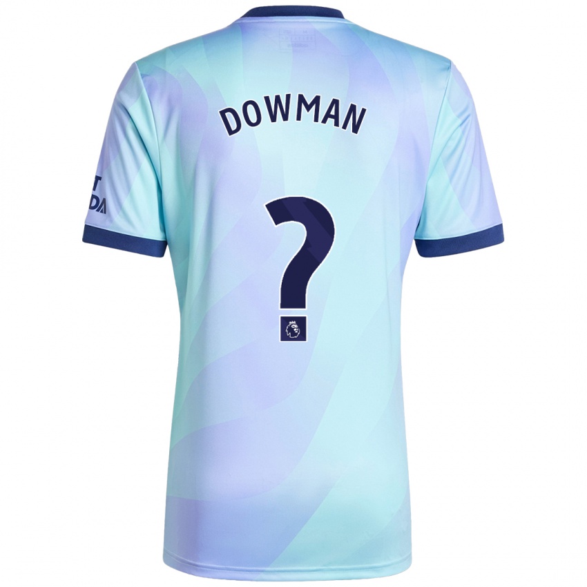 Mænd Max Dowman #0 Aqua Tredje Sæt Spillertrøjer 2024/25 Trøje T-Shirt