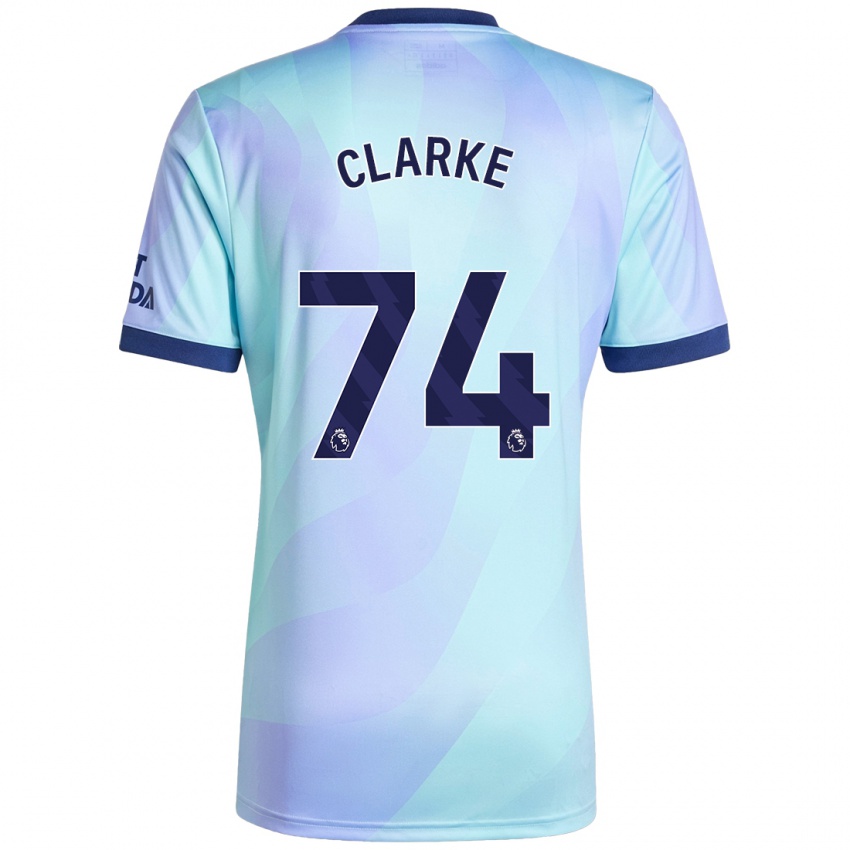 Mænd Brayden Clarke #74 Aqua Tredje Sæt Spillertrøjer 2024/25 Trøje T-Shirt