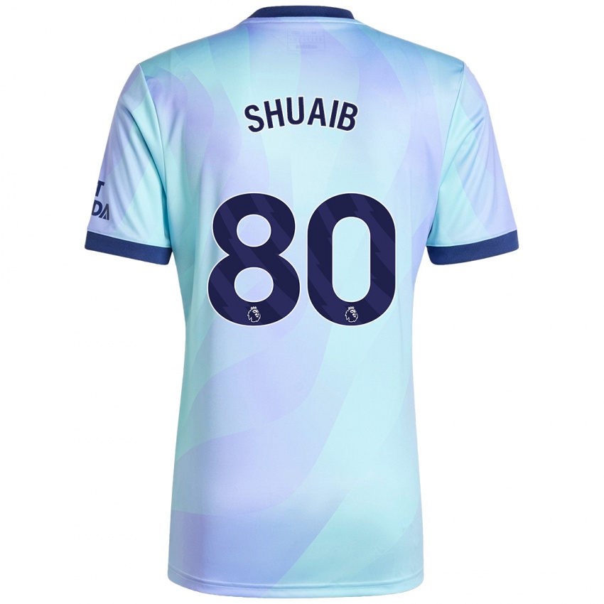 Mænd Zac Shuaib #80 Aqua Tredje Sæt Spillertrøjer 2024/25 Trøje T-Shirt