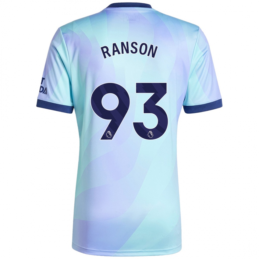 Mænd Khari Ranson #93 Aqua Tredje Sæt Spillertrøjer 2024/25 Trøje T-Shirt