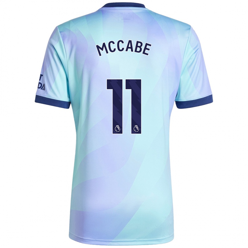 Mænd Katie Mccabe #11 Aqua Tredje Sæt Spillertrøjer 2024/25 Trøje T-Shirt