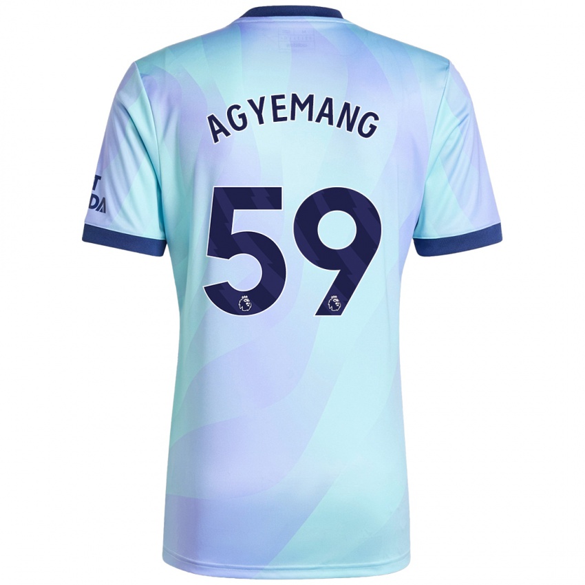 Mænd Michelle Agyemang #59 Aqua Tredje Sæt Spillertrøjer 2024/25 Trøje T-Shirt