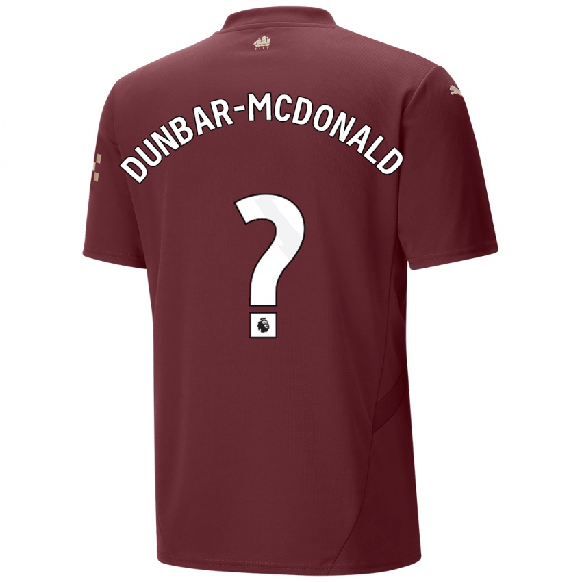 Mænd Christian Dunbar-Mcdonald #0 Rødbrun Tredje Sæt Spillertrøjer 2024/25 Trøje T-Shirt