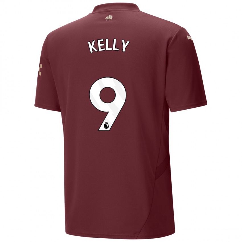 Mænd Chloe Kelly #9 Rødbrun Tredje Sæt Spillertrøjer 2024/25 Trøje T-Shirt