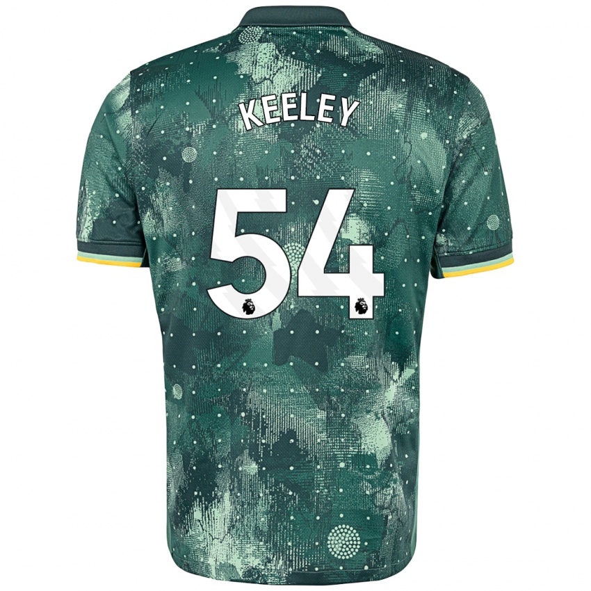 Mænd Josh Keeley #54 Mintgrøn Tredje Sæt Spillertrøjer 2024/25 Trøje T-Shirt