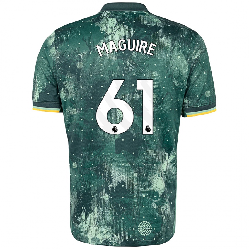 Mænd Aaron Maguire #61 Mintgrøn Tredje Sæt Spillertrøjer 2024/25 Trøje T-Shirt