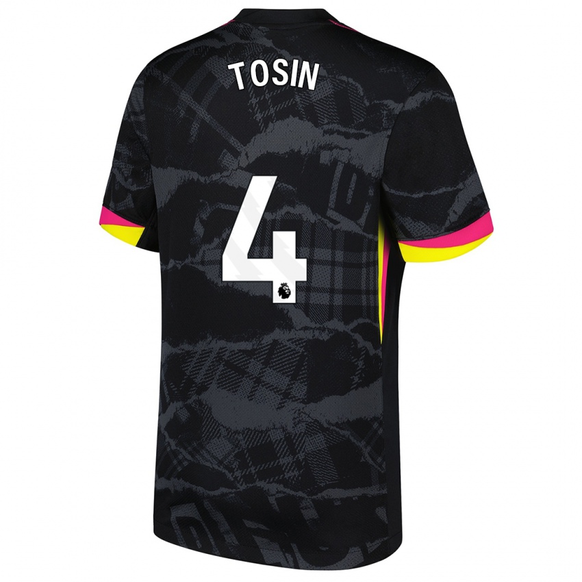 Mænd Tosin Adarabioyo #4 Sort Pink Tredje Sæt Spillertrøjer 2024/25 Trøje T-Shirt