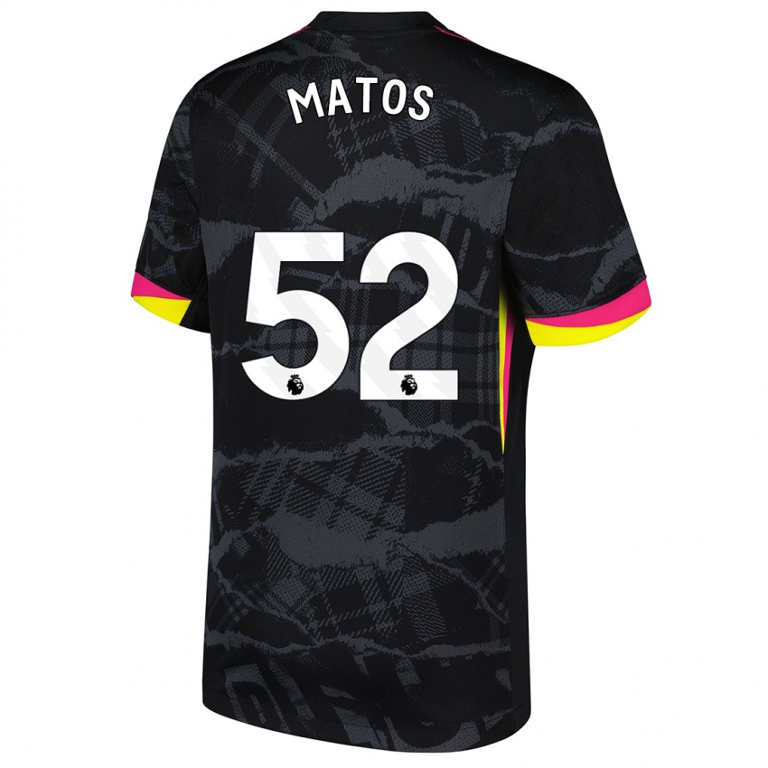 Mænd Alex Matos #52 Sort Pink Tredje Sæt Spillertrøjer 2024/25 Trøje T-Shirt