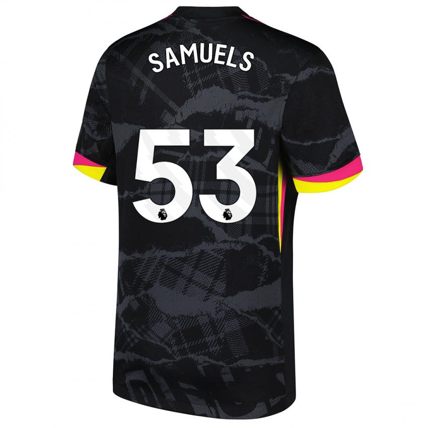 Mænd Ishé Samuels-Smith #53 Sort Pink Tredje Sæt Spillertrøjer 2024/25 Trøje T-Shirt