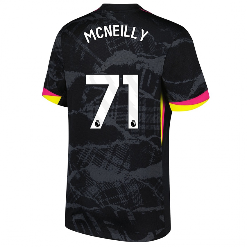 Mænd Donnell Mcneilly #71 Sort Pink Tredje Sæt Spillertrøjer 2024/25 Trøje T-Shirt