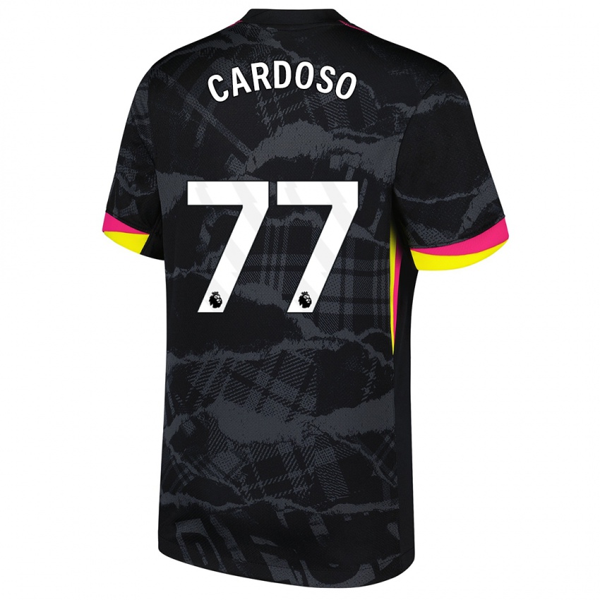 Mænd Leo Cardoso #77 Sort Pink Tredje Sæt Spillertrøjer 2024/25 Trøje T-Shirt