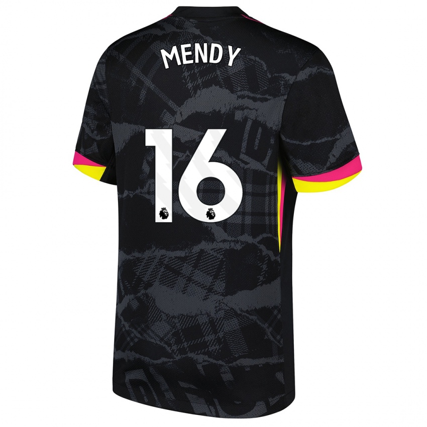 Mænd Edouard Mendy #16 Sort Pink Tredje Sæt Spillertrøjer 2024/25 Trøje T-Shirt