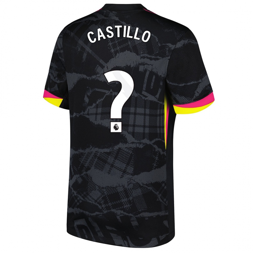 Mænd Juan Castillo #0 Sort Pink Tredje Sæt Spillertrøjer 2024/25 Trøje T-Shirt