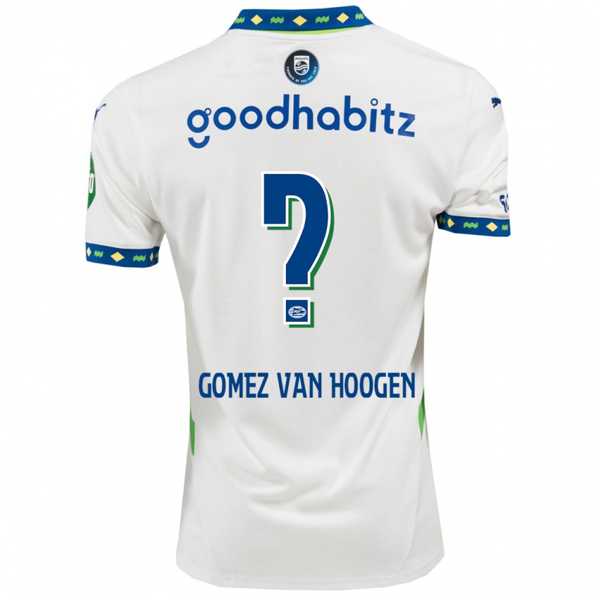 Mænd Samuel Gomez Van Hoogen #0 Hvid Mørkeblå Tredje Sæt Spillertrøjer 2024/25 Trøje T-Shirt