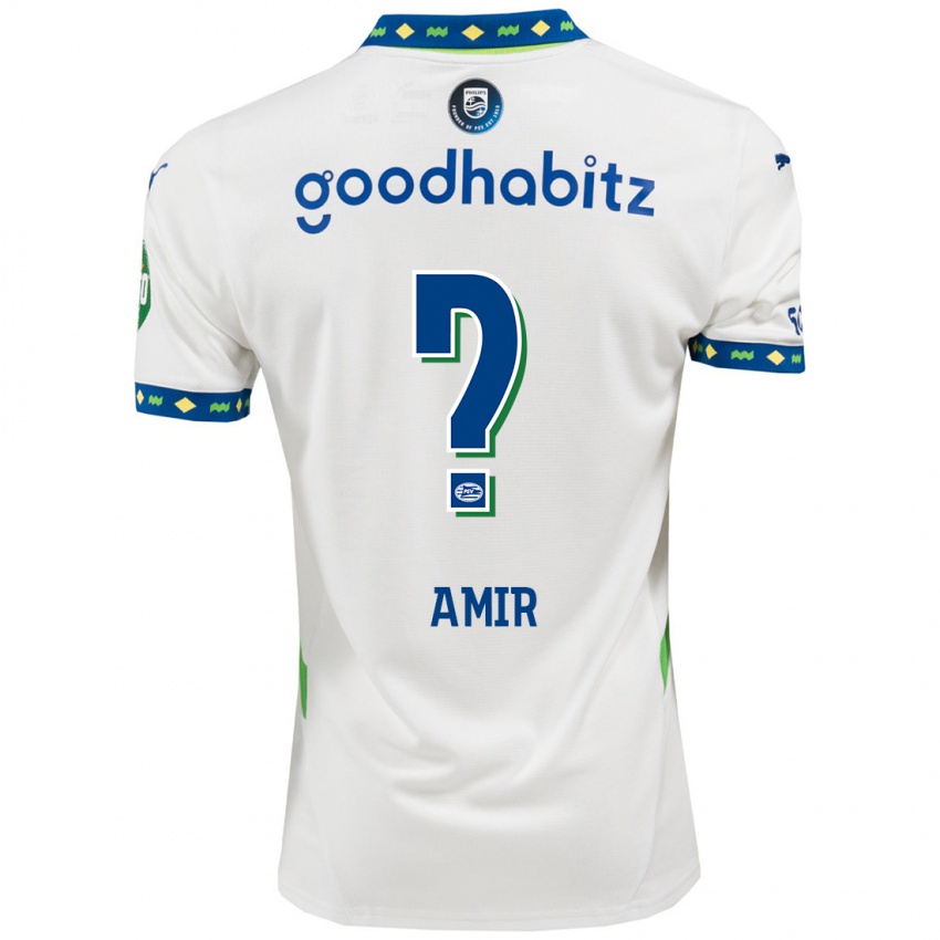 Mænd Amir Al-Anany #0 Hvid Mørkeblå Tredje Sæt Spillertrøjer 2024/25 Trøje T-Shirt