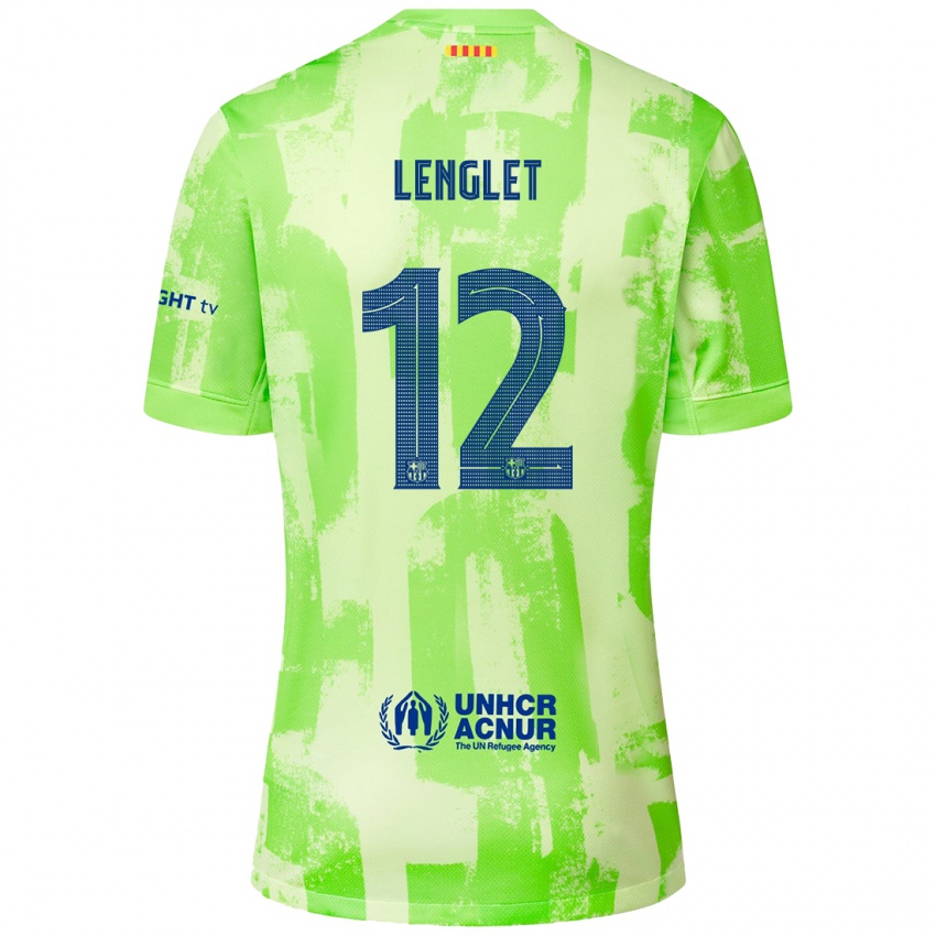 Mænd Clément Lenglet #12 Lime Tredje Sæt Spillertrøjer 2024/25 Trøje T-Shirt