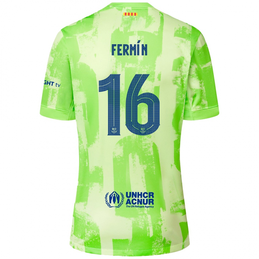 Mænd Fermin Lopez #16 Lime Tredje Sæt Spillertrøjer 2024/25 Trøje T-Shirt