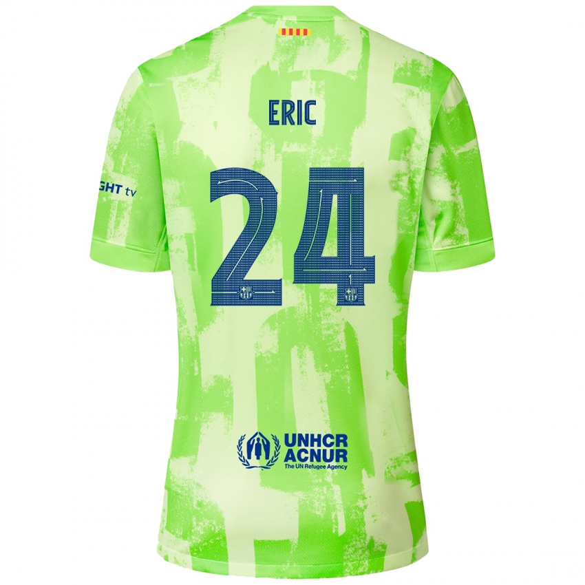 Mænd Eric Garcia #24 Lime Tredje Sæt Spillertrøjer 2024/25 Trøje T-Shirt