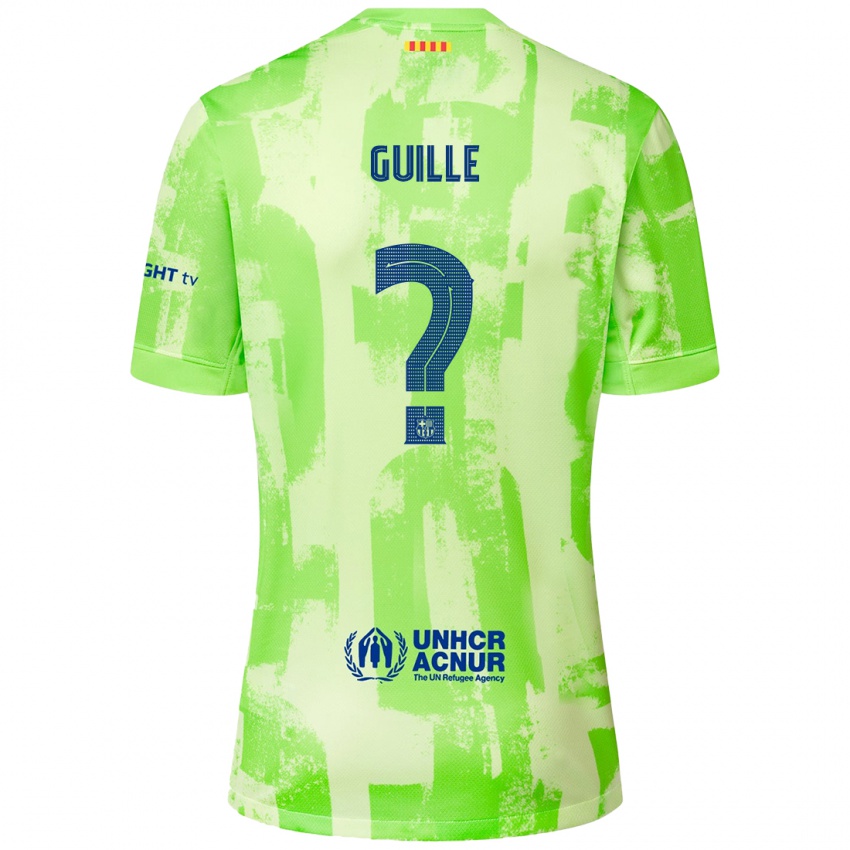 Mænd Guille Fernández #0 Lime Tredje Sæt Spillertrøjer 2024/25 Trøje T-Shirt