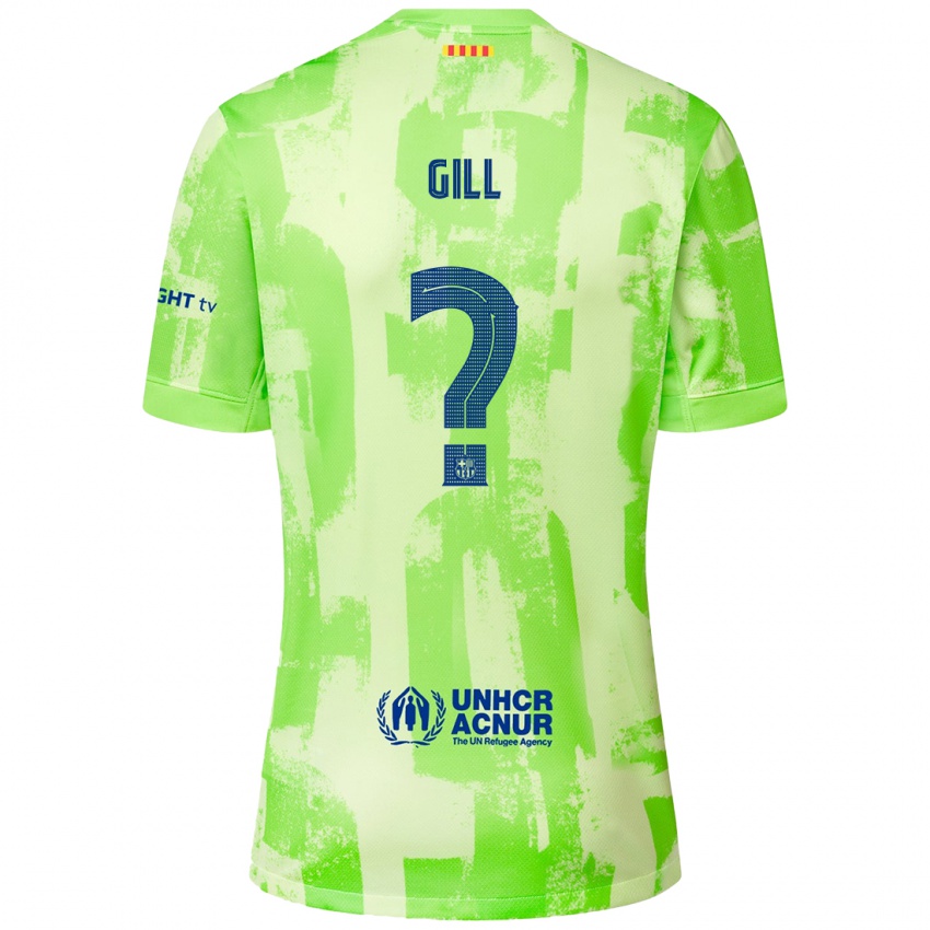 Mænd Adrian Gill #0 Lime Tredje Sæt Spillertrøjer 2024/25 Trøje T-Shirt