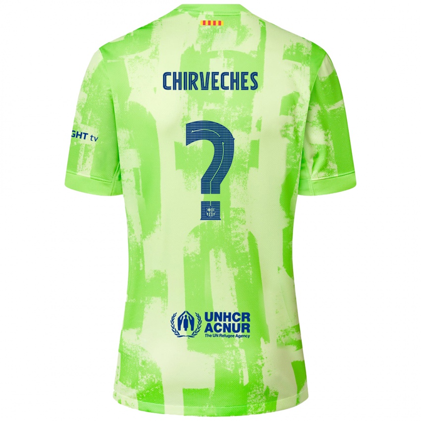 Mænd Raúl Chirveches #0 Lime Tredje Sæt Spillertrøjer 2024/25 Trøje T-Shirt