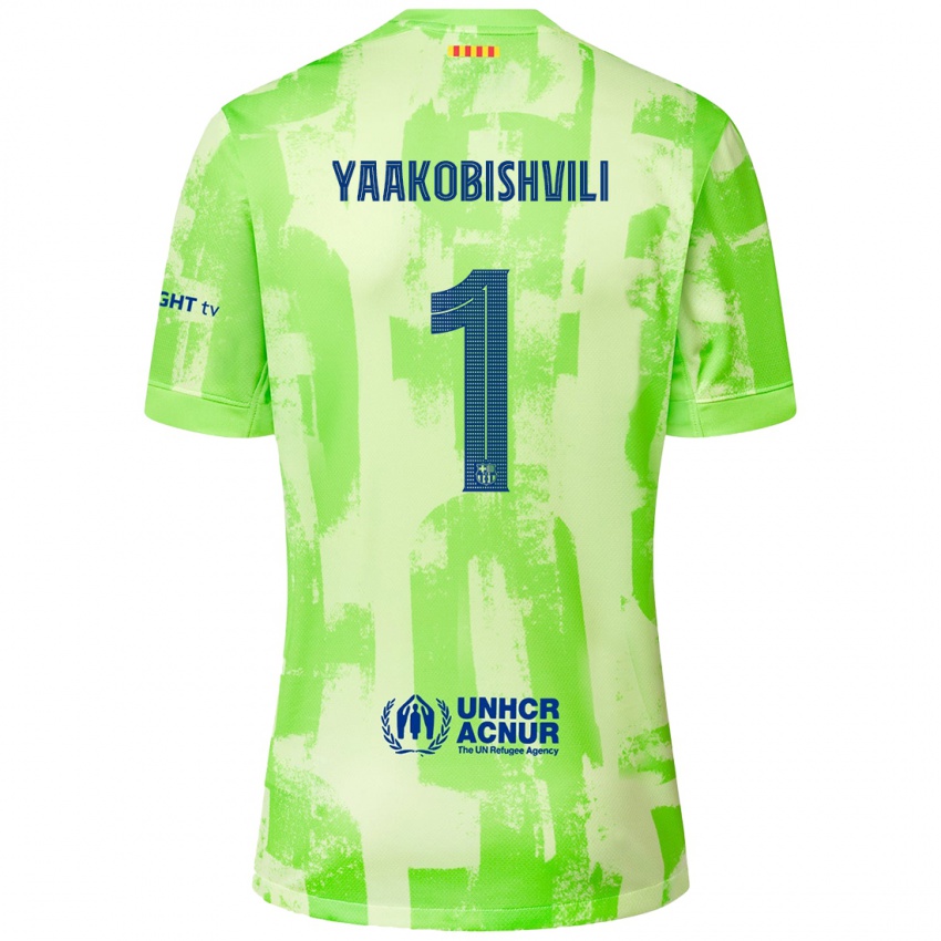 Mænd Áron Yaakobishvili #1 Lime Tredje Sæt Spillertrøjer 2024/25 Trøje T-Shirt