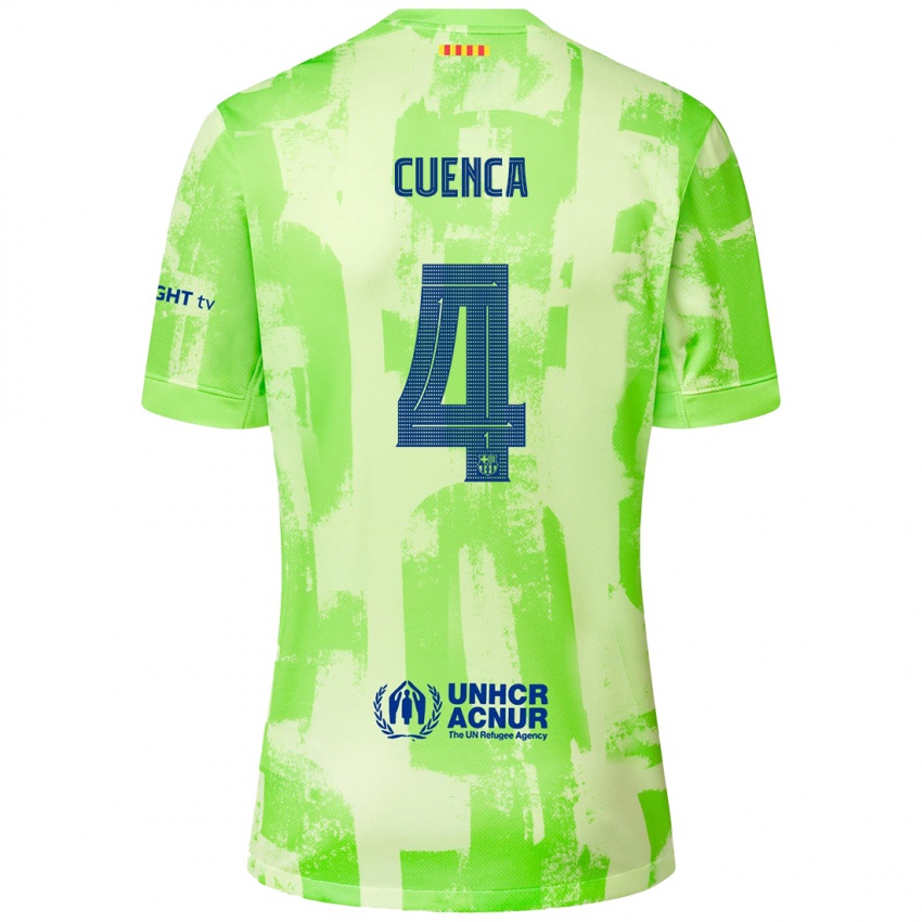 Mænd Andrés Cuenca #4 Lime Tredje Sæt Spillertrøjer 2024/25 Trøje T-Shirt