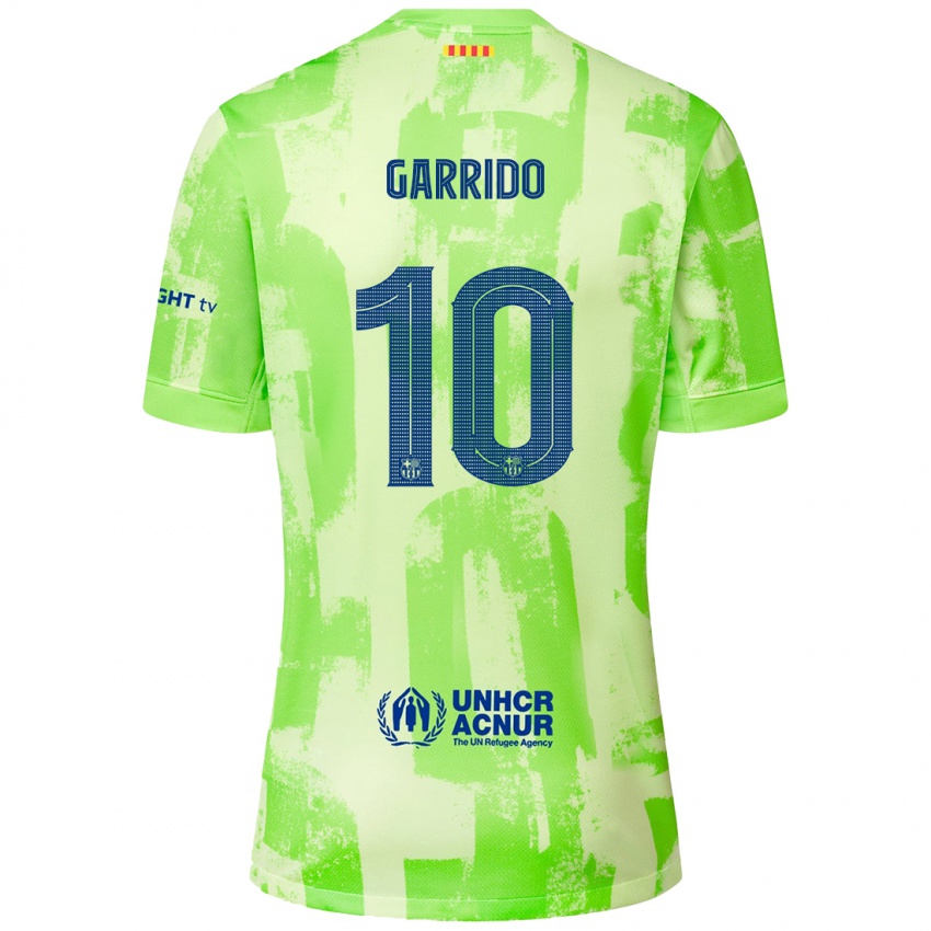 Mænd Aleix Garrido #10 Lime Tredje Sæt Spillertrøjer 2024/25 Trøje T-Shirt