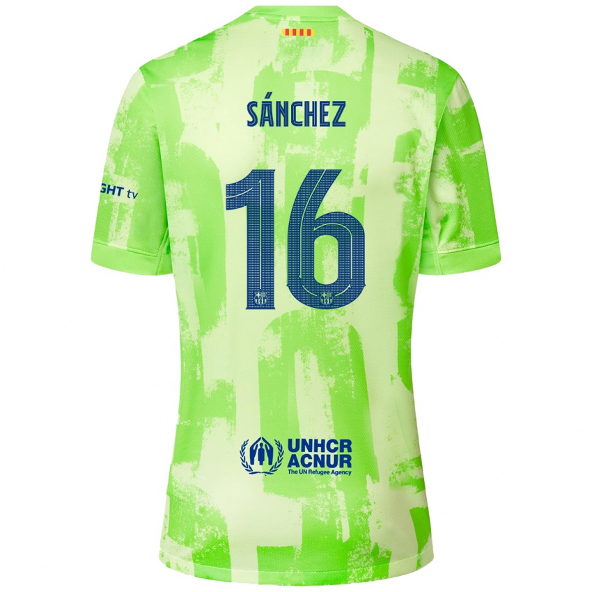 Mænd Edu Sánchez #16 Lime Tredje Sæt Spillertrøjer 2024/25 Trøje T-Shirt