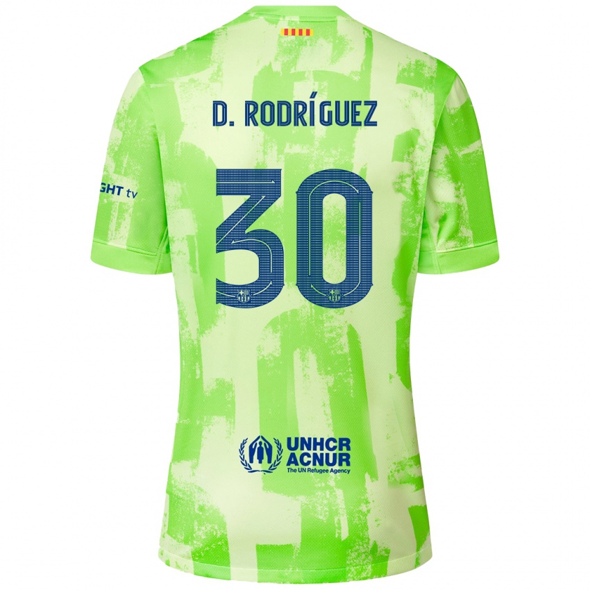 Mænd Dani Rodríguez #30 Lime Tredje Sæt Spillertrøjer 2024/25 Trøje T-Shirt