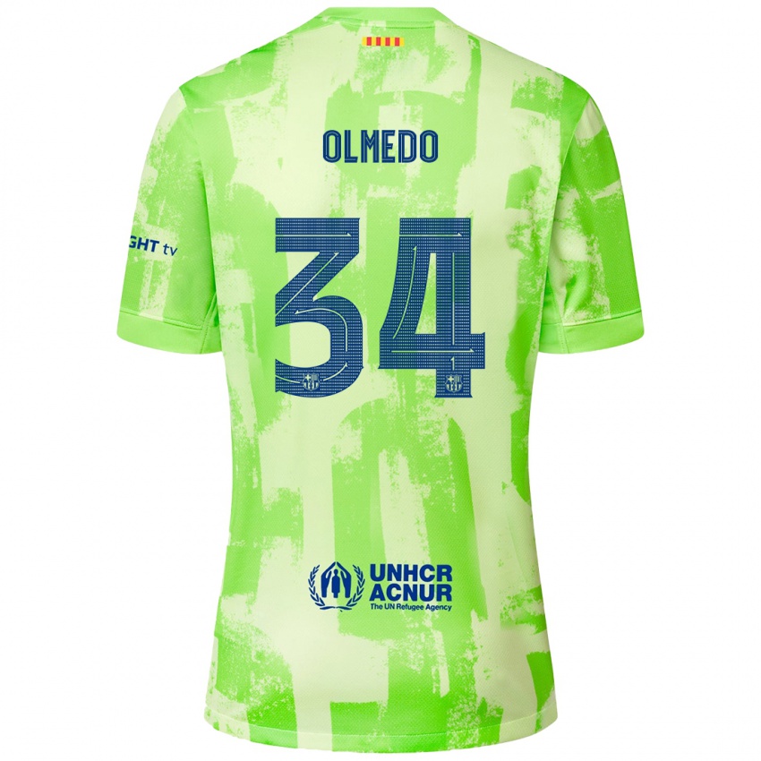 Mænd Alexis Olmedo #34 Lime Tredje Sæt Spillertrøjer 2024/25 Trøje T-Shirt