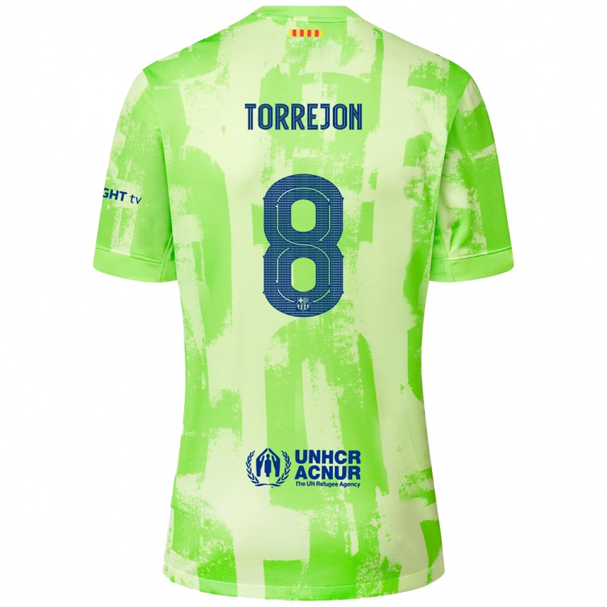 Mænd Marta Torrejón #8 Lime Tredje Sæt Spillertrøjer 2024/25 Trøje T-Shirt