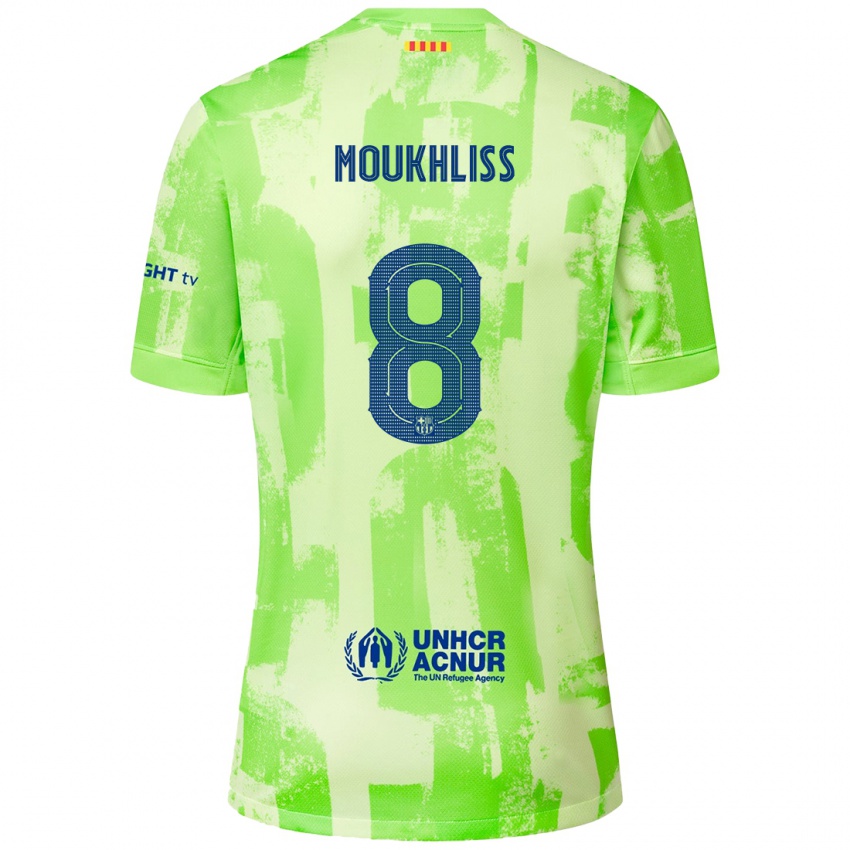 Mænd Moha Moukhliss #8 Lime Tredje Sæt Spillertrøjer 2024/25 Trøje T-Shirt