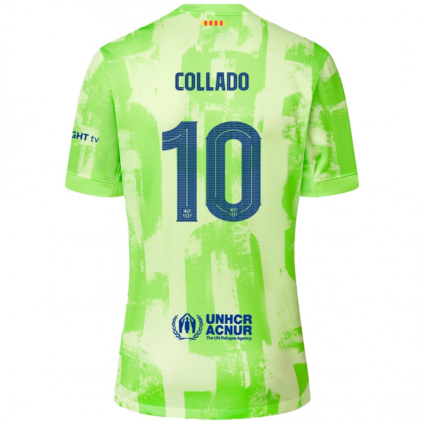 Mænd Alex Collado #10 Lime Tredje Sæt Spillertrøjer 2024/25 Trøje T-Shirt