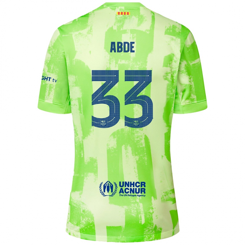 Mænd Ez Abde #33 Lime Tredje Sæt Spillertrøjer 2024/25 Trøje T-Shirt