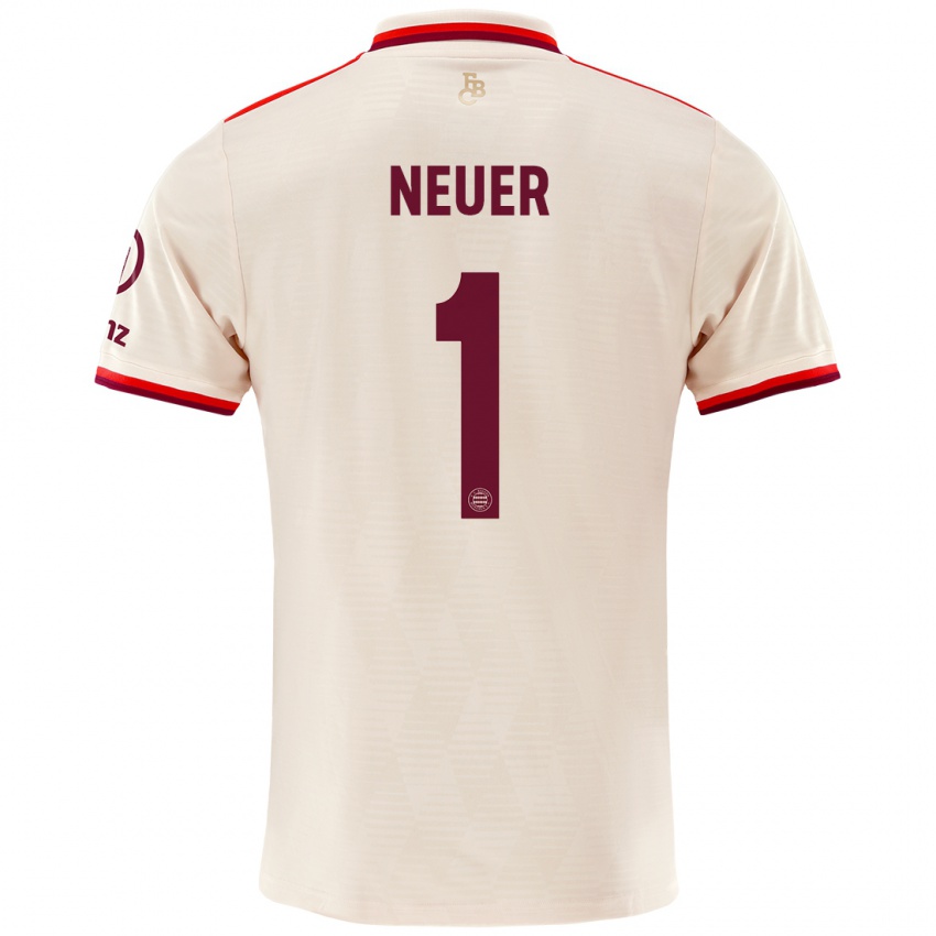 Mænd Manuel Neuer #1 Linned Tredje Sæt Spillertrøjer 2024/25 Trøje T-Shirt