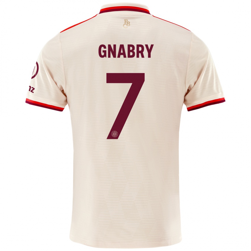 Mænd Serge Gnabry #7 Linned Tredje Sæt Spillertrøjer 2024/25 Trøje T-Shirt