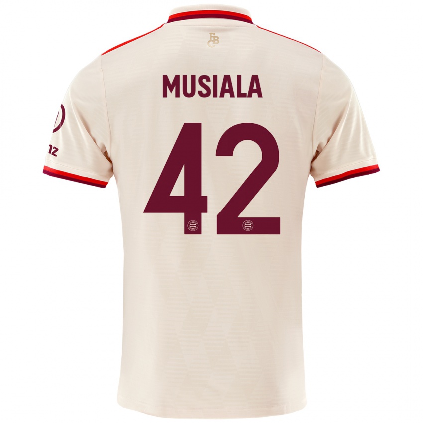 Mænd Jamal Musiala #42 Linned Tredje Sæt Spillertrøjer 2024/25 Trøje T-Shirt