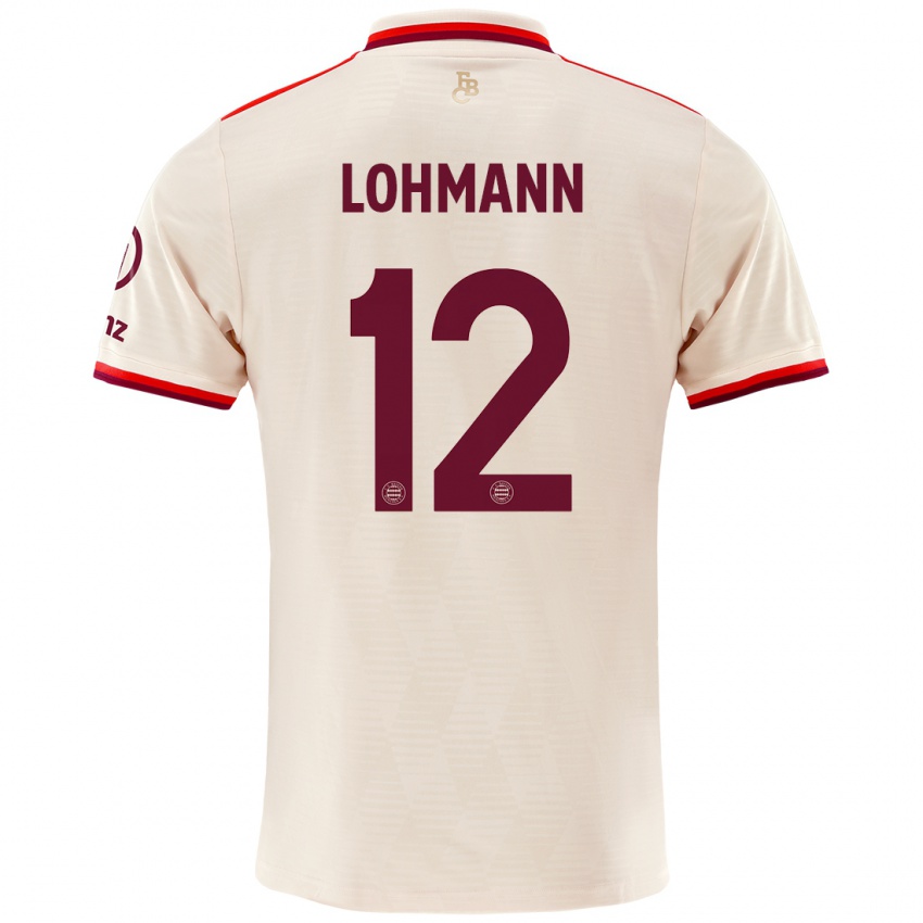 Mænd Sydney Lohmann #12 Linned Tredje Sæt Spillertrøjer 2024/25 Trøje T-Shirt