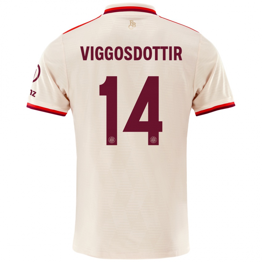 Mænd Glodis Perla Viggosdottir #14 Linned Tredje Sæt Spillertrøjer 2024/25 Trøje T-Shirt