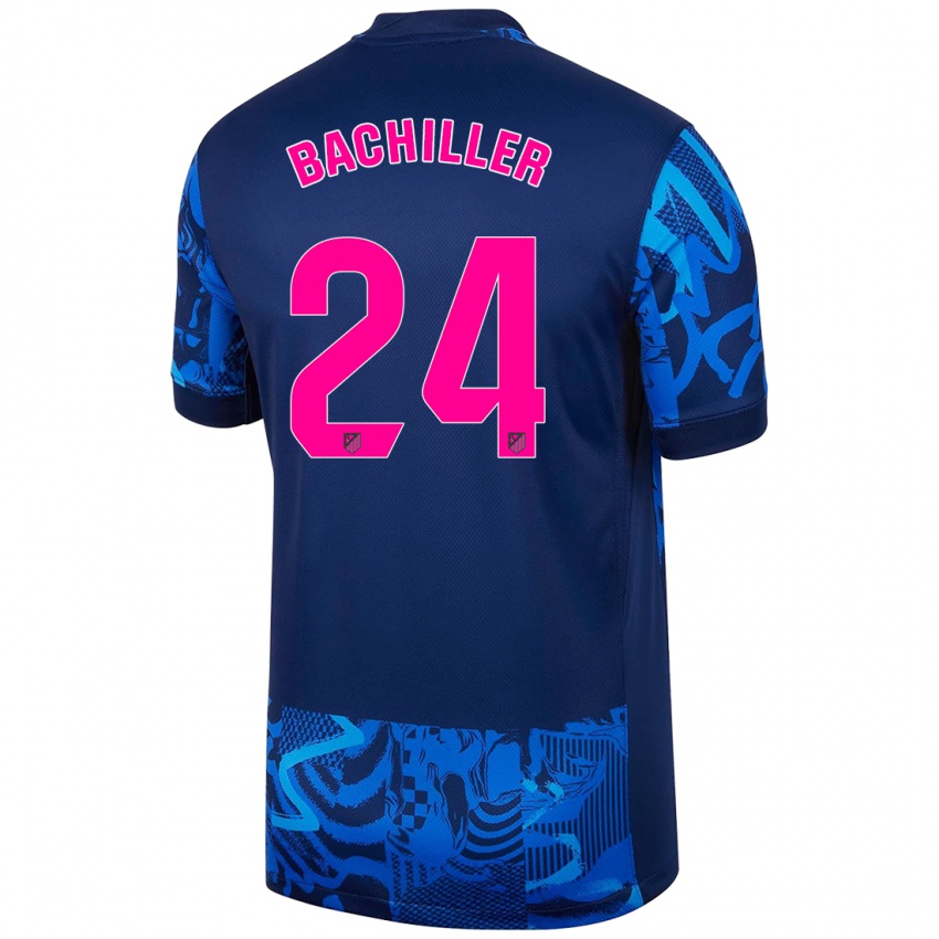 Mænd Iker Bachiller #24 Kongeblå Tredje Sæt Spillertrøjer 2024/25 Trøje T-Shirt