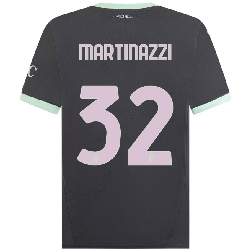 Mænd Luca Martinazzi #32 Grå Tredje Sæt Spillertrøjer 2024/25 Trøje T-Shirt