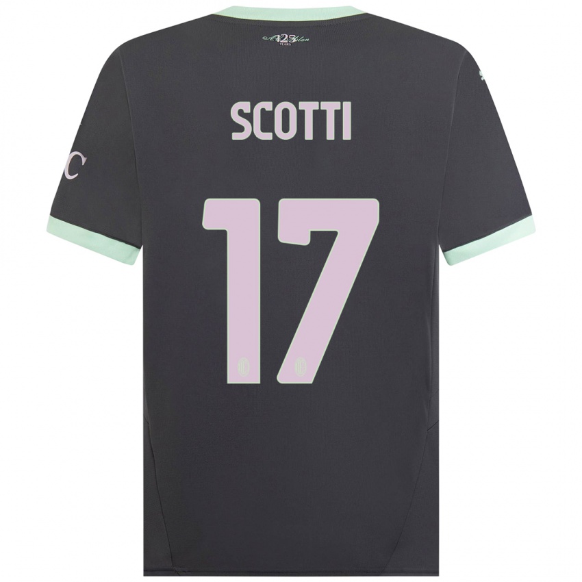 Mænd Filippo Scotti #17 Grå Tredje Sæt Spillertrøjer 2024/25 Trøje T-Shirt