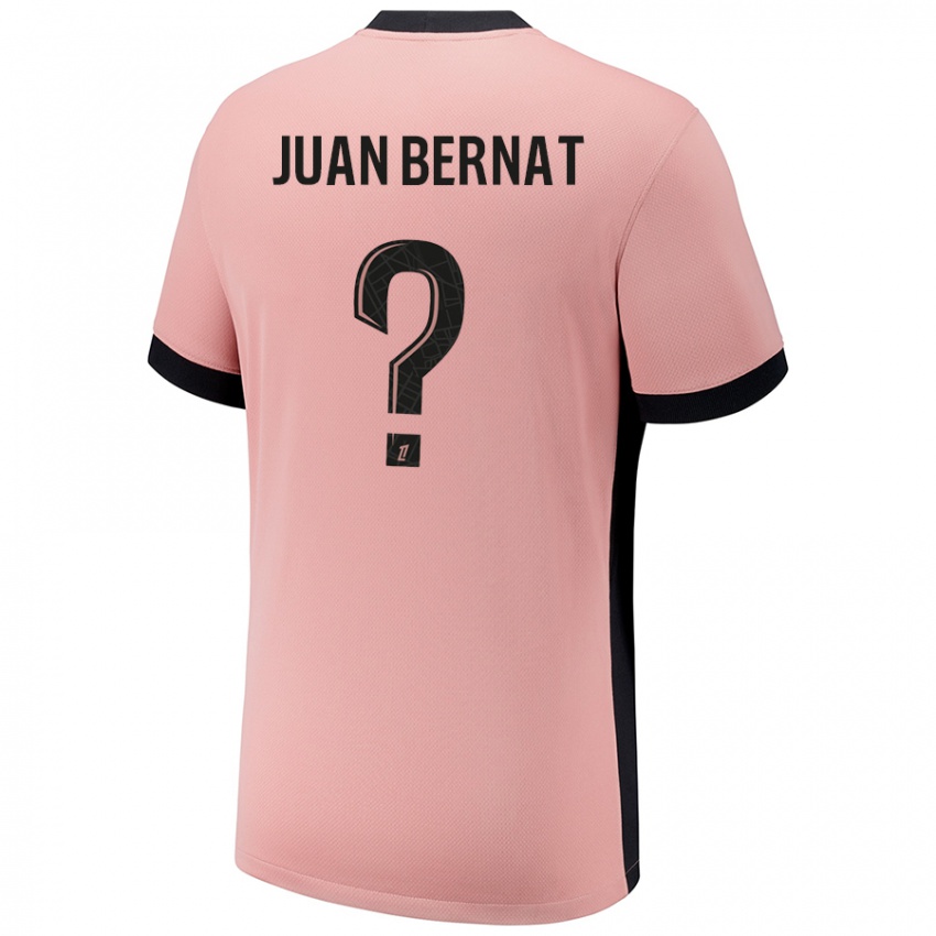 Mænd Juan Bernat #0 Rust Lyserød Tredje Sæt Spillertrøjer 2024/25 Trøje T-Shirt