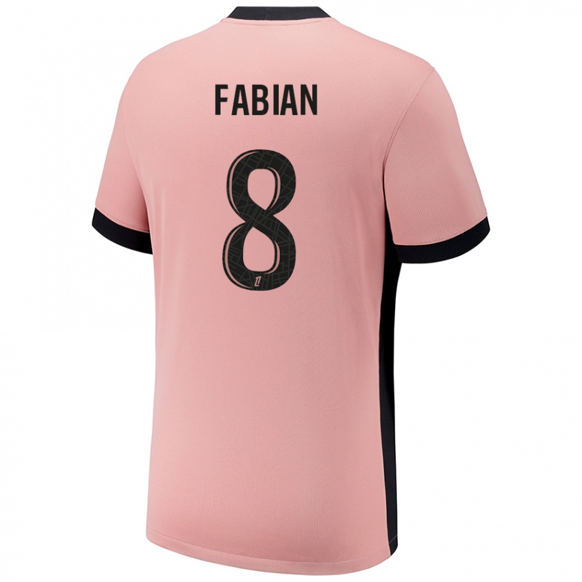 Mænd Fabián Ruiz #8 Rust Lyserød Tredje Sæt Spillertrøjer 2024/25 Trøje T-Shirt