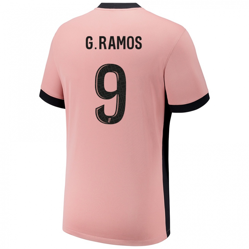 Mænd Gonçalo Ramos #9 Rust Lyserød Tredje Sæt Spillertrøjer 2024/25 Trøje T-Shirt