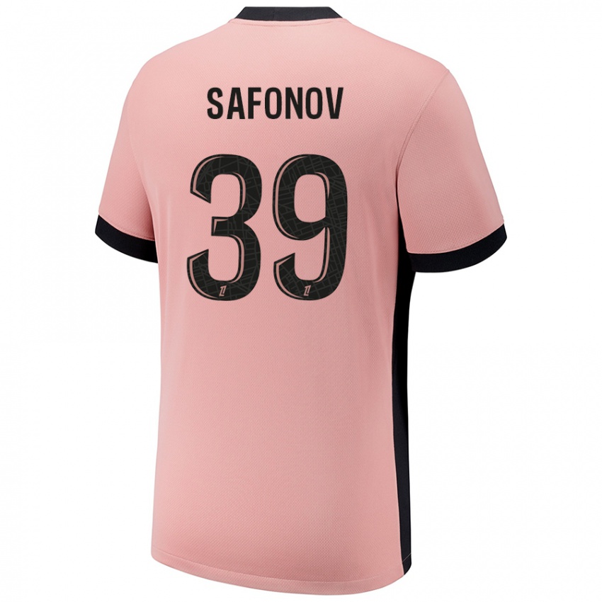 Mænd Matvey Safonov #39 Rust Lyserød Tredje Sæt Spillertrøjer 2024/25 Trøje T-Shirt