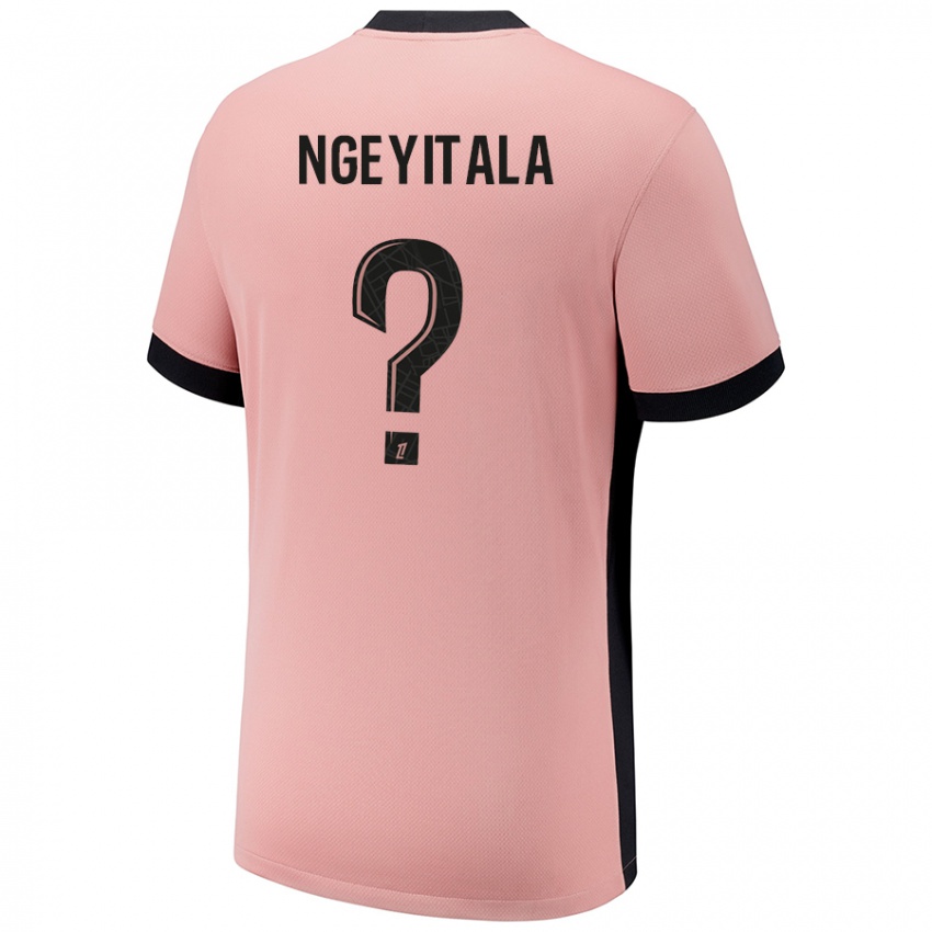 Mænd Aurélien Ngeyitala #0 Rust Lyserød Tredje Sæt Spillertrøjer 2024/25 Trøje T-Shirt