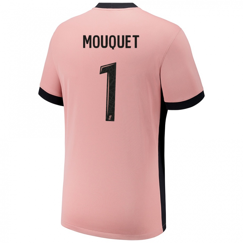 Mænd Louis Mouquet #1 Rust Lyserød Tredje Sæt Spillertrøjer 2024/25 Trøje T-Shirt