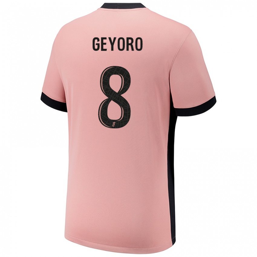 Mænd Grace Geyoro #8 Rust Lyserød Tredje Sæt Spillertrøjer 2024/25 Trøje T-Shirt